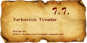 Turkovics Tivadar névjegykártya