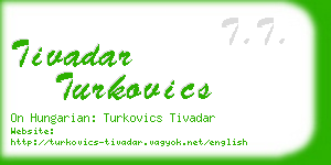 tivadar turkovics business card